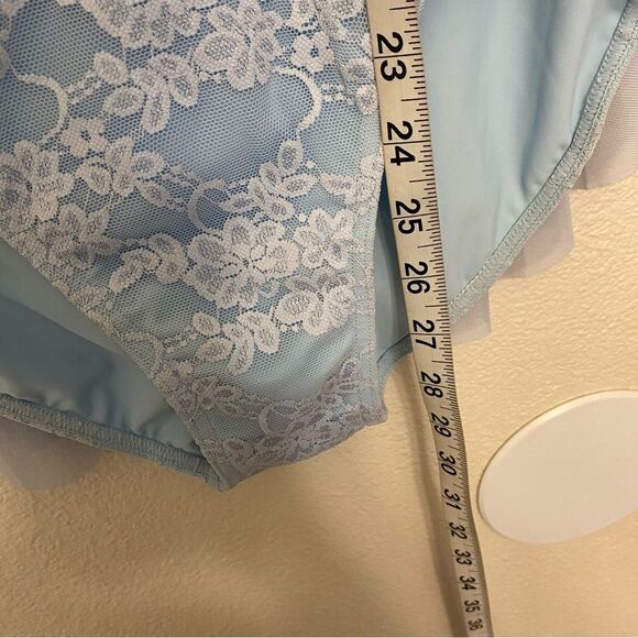 Weissman Light Blue Lace Dance Costume - Picture 7 of 12